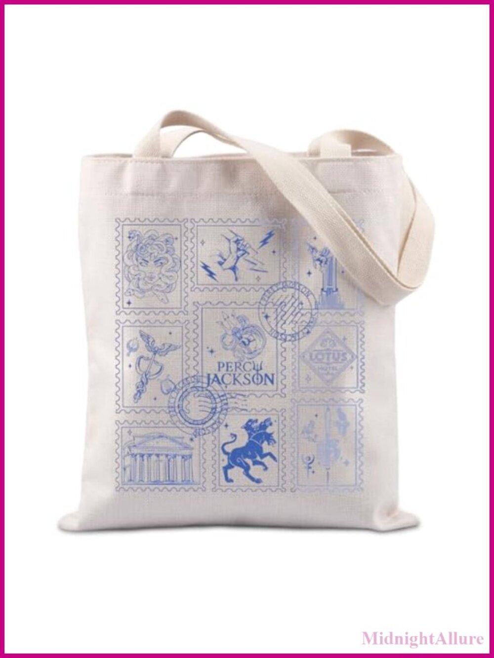 Canvas Tote Bag Large Bookish Gift Bag Lightweight Foldable Washable